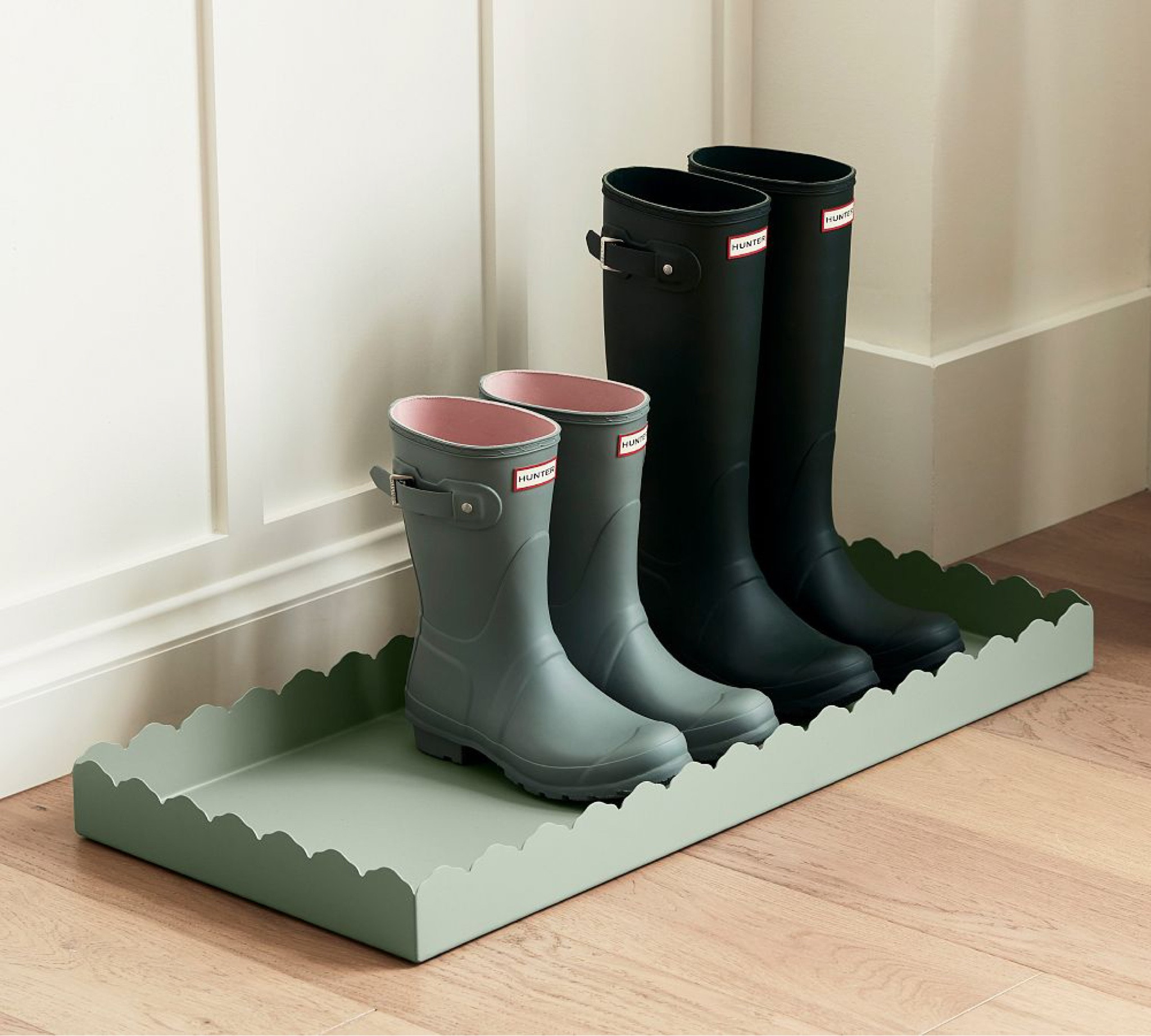 The prettiest scalloped boot tray! Also doubles as a large decorative tray 

Fall decor, mud room accessories 

#LTKfindsunder50 #LTKhome #LTKsalealert