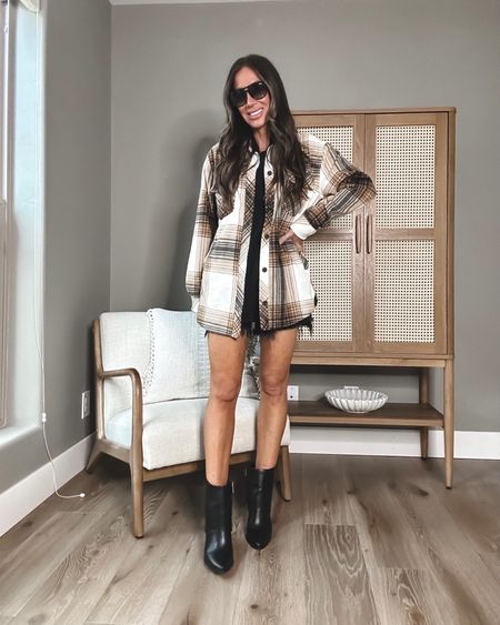 Fall outfit idea
Plaid shacket faux leather leggings 
Favorite boots…tts and waterproof
Gucci tote 
Spanx use code KimXSpanx 
Tarte use code KIM
#ltkfind 

Follow my shop @liveloveblank

#LTKstyletip #LTKover40 #LTKSeasonal