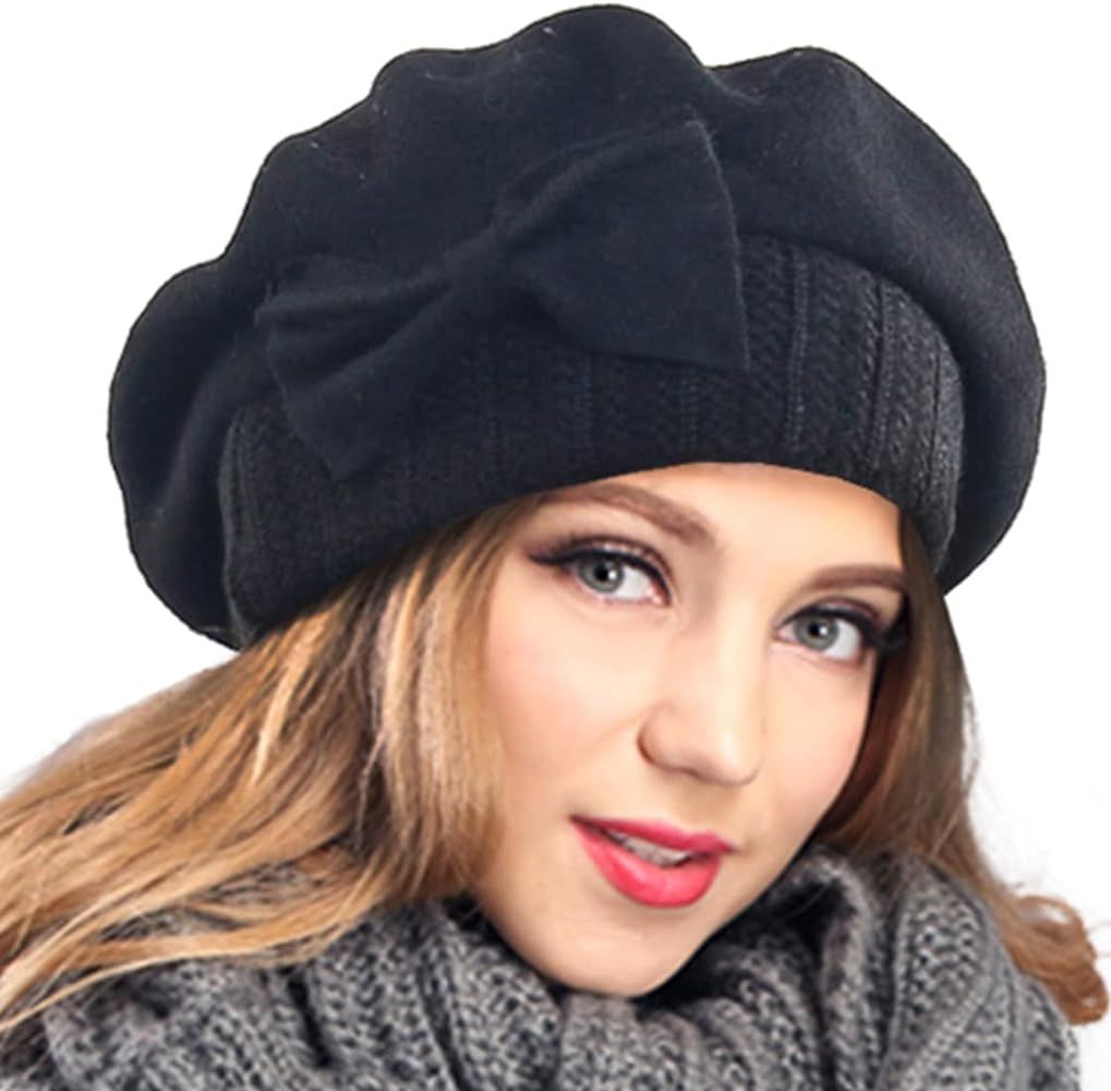 VECRY Women's 100% Wool Bucket Hat Felt Cloche Beret Dress Winter Beanie Hats | Amazon (US)