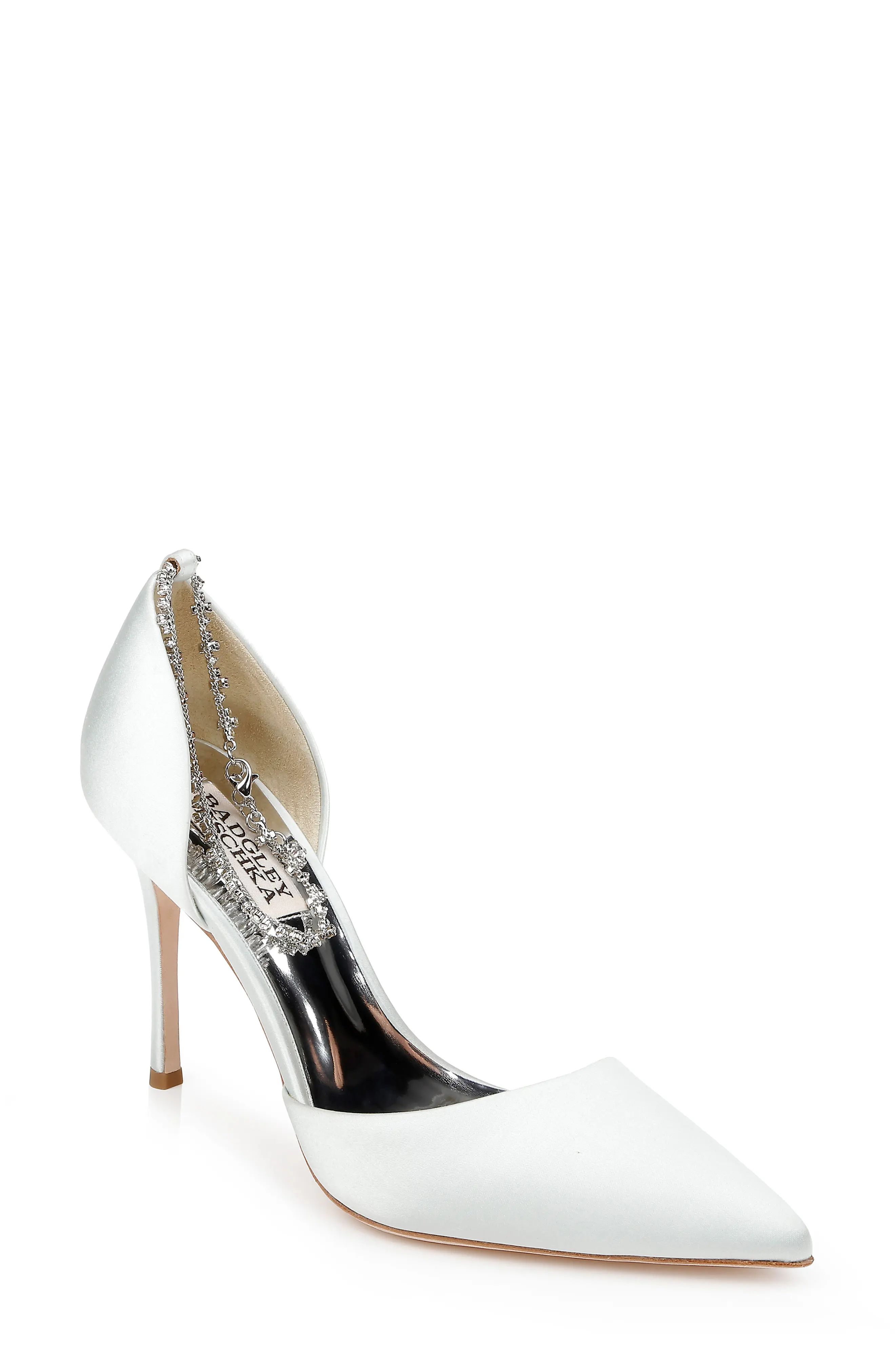 Badgley Mischka Collection Tierra d'Orsay Pointed Toe Pump in Soft Blue Radiance at Nordstrom, Size  | Nordstrom