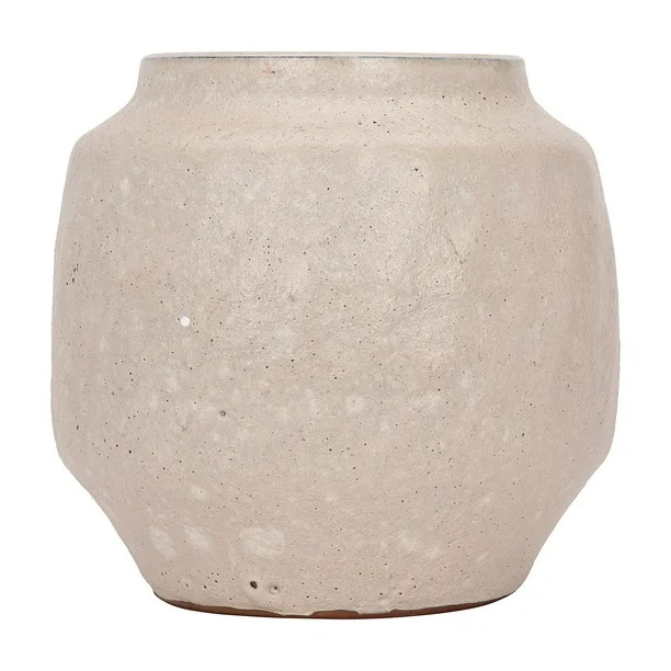 Creative Co-Op White Textured Glaze Terracotta Planter | Walmart (US)