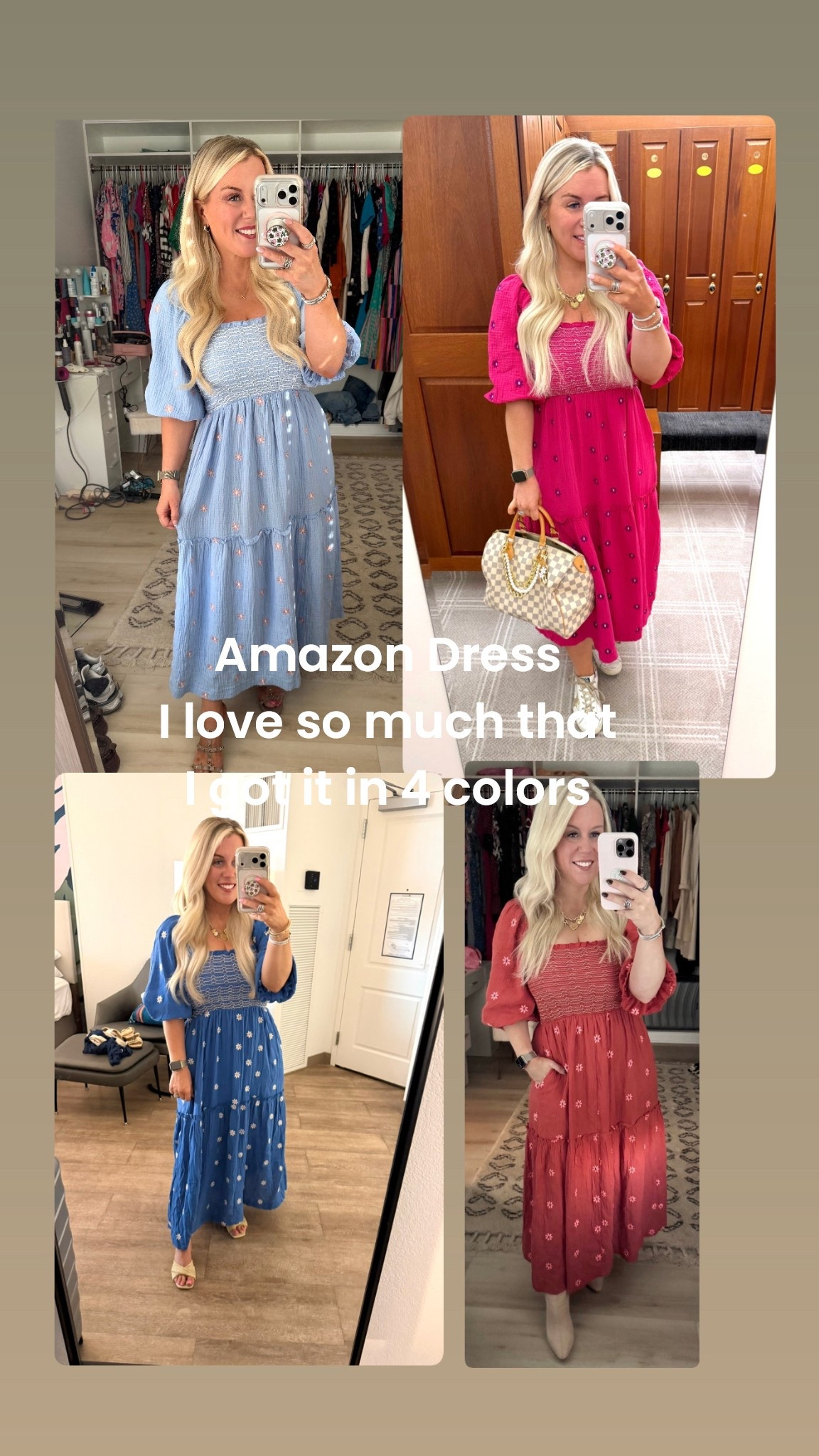 Amazon dress that I love so much that I got in four colors

Such a great, feminine, flowy dress. So many fun colors. Flattering. Light weight. 

Amazon fashion 
Amazon dresses
Spring dress
Summer dress

Petite friendly. I’m fine feet tall 

I’ve dressed these up with heels, can wear sneakers and boots 

#LTKootd #LTKPetite #LTKSeasonal
