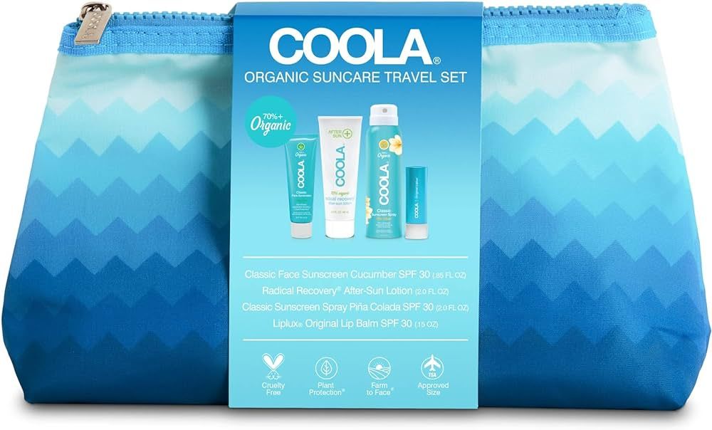 COOLA Organic Sunscreen and Lip Balm SPF 30 Sun Protection Kit, Dermatologist Tested and TSA Appr... | Amazon (US)