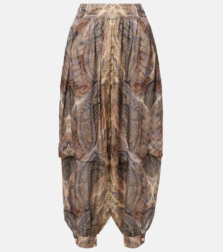 Zimmermann Hypnotic paisley silk tapered pants | Mytheresa (US/CA)