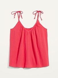 Tie-Shoulder Double-Weave Cami Swing Top for Women | Old Navy (US)