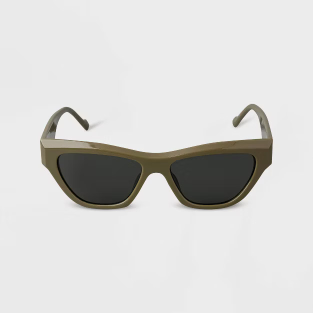 Women's Plastic Angular Cateye Sunglasses - A New Day™ | Target