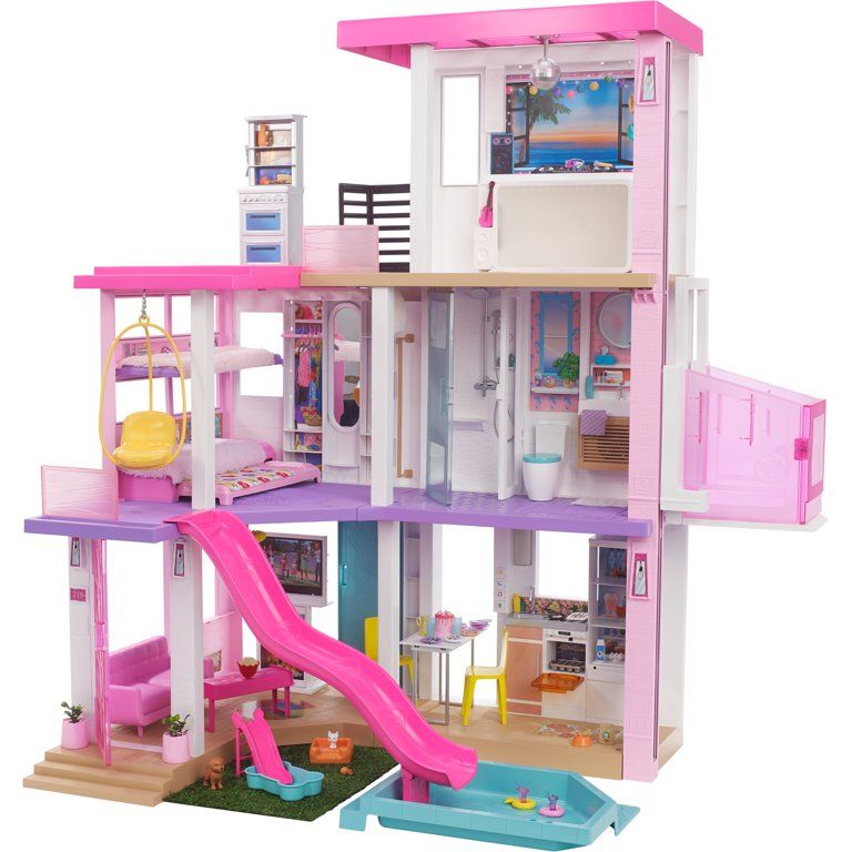 Barbie Dreamhouse (3.75-Ft) Dollhouse with Pool, Slide, Elevator, Lights & Sounds, New for 2021 | Walmart (US)