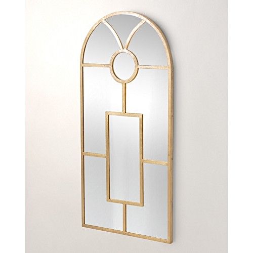 Finestra Gold Leaf Metal Full Length Wall Mirror | Oliver Bonas (Global)