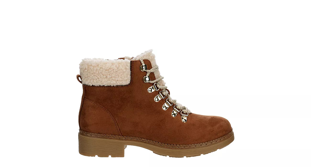 COGNAC EVA & ZOE Womens Naya Lace-up Boot | Rack Room Shoes