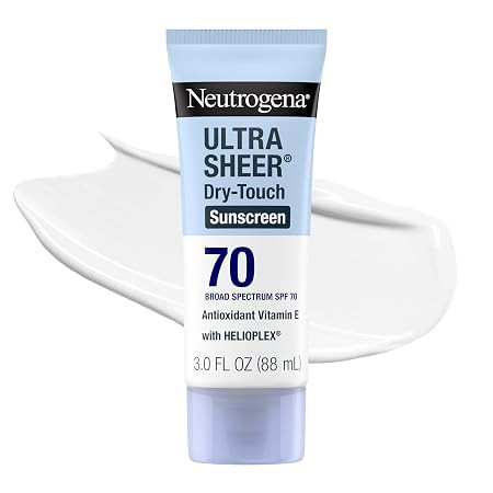 Neutrogena Ultra Sheer Dry Touch Sunscreen Lotion, SPF 70, 3 fl. oz | Broad Spectrum for UVA/UVB ... | Amazon (US)