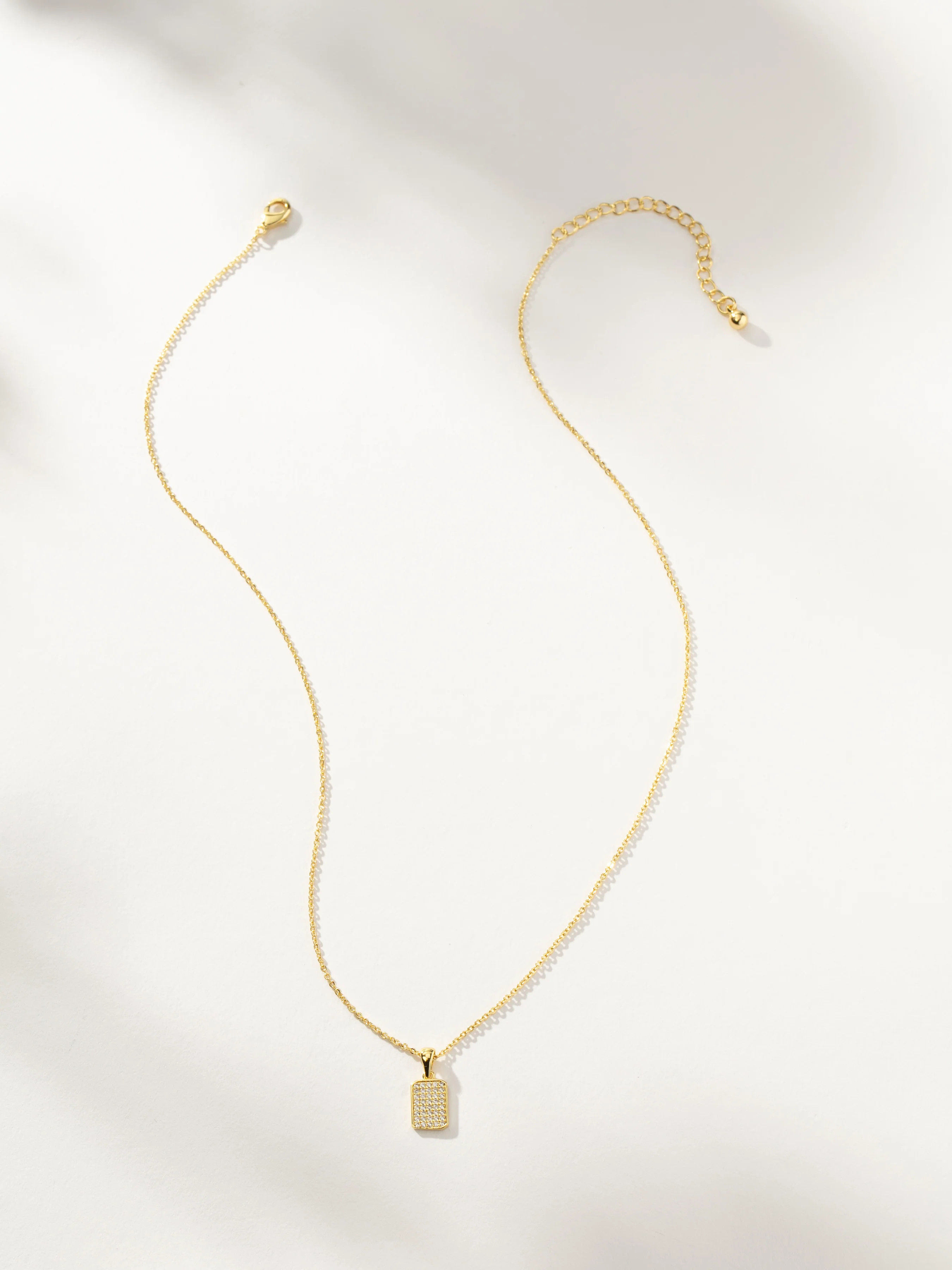 Shiner Pavé Pendant and Chain Necklace in Gold | Uncommon James | Uncommon James