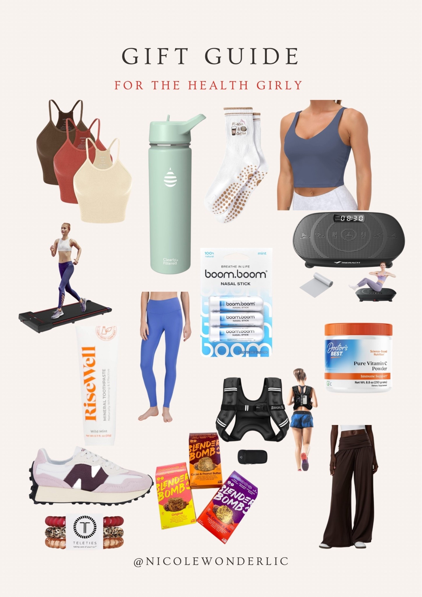 Christmas holiday gift guides for my favorite things and things I want! Wellness girl gifts, gifts for gym girly, healthy lifestyle gifts 

#LTKselfcare #LTKHoliday #LTKGiftGuide