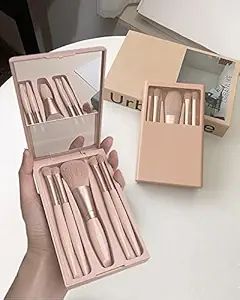 Travel Size Makeup Brushes Set, Easy-taken Mini Makeup Brush Set with Case and Mirror, Small Comp... | Amazon (US)