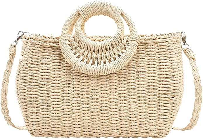 Tote Bag for Women Straw Beach Bag Hobo Bag Satchel Bag Travel Bag Crossbody Bag Evening Purse To... | Amazon (US)