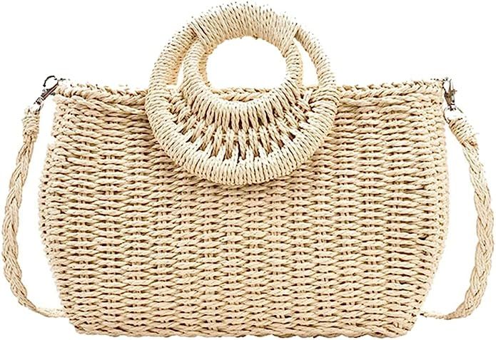 Tote Bag for Women Straw Beach Bag Hobo Bag Satchel Bag Travel Bag Crossbody Bag Evening Purse To... | Amazon (US)