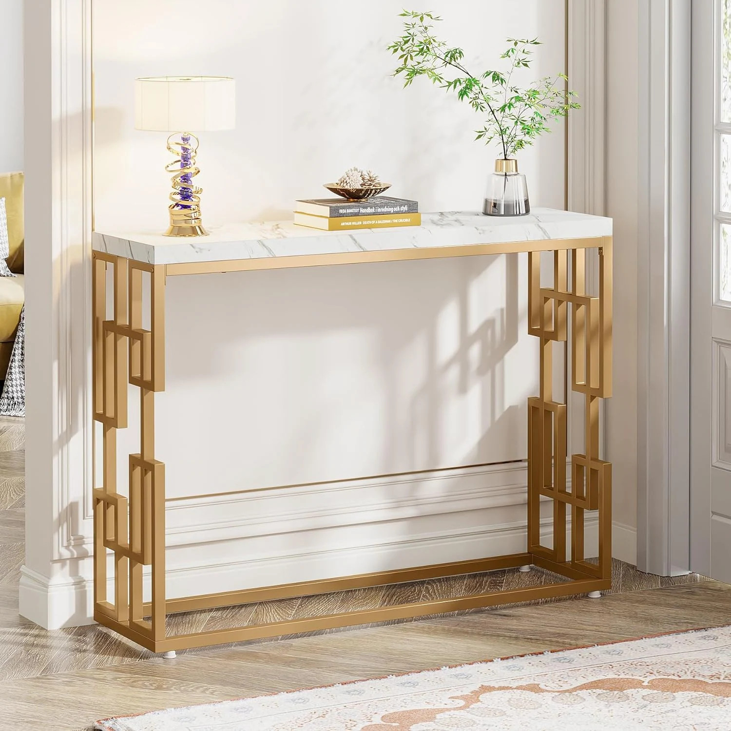 Gold Console Table, Modern 42.5" Sofa Tables Entryway Hallway Table | Bed Bath & Beyond