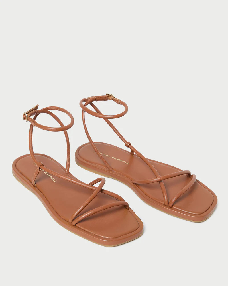Noor Timber Leather Flat Sandal | Loeffler Randall