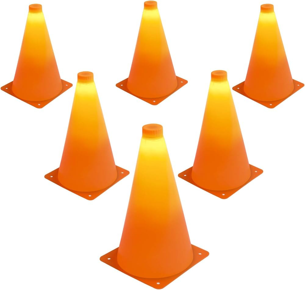 GoSports LED Light Up Sports Cones (6 Pack), 9 Inch | Amazon (US)