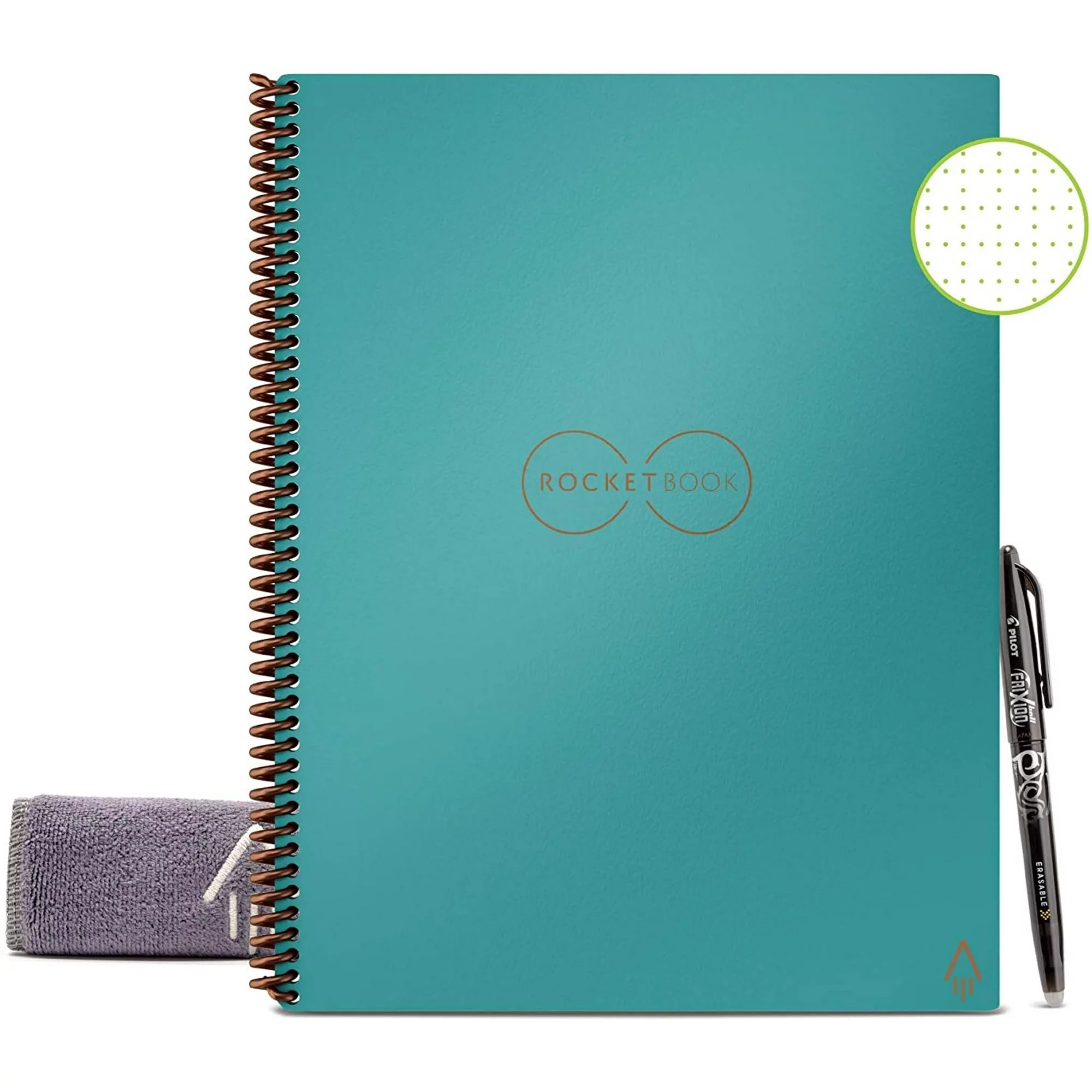 Rocketbook Core Digital Reusable Notebook - Teal - Letter Size Eco-friendly Notebook (8.5" x 11")... | Walmart (US)