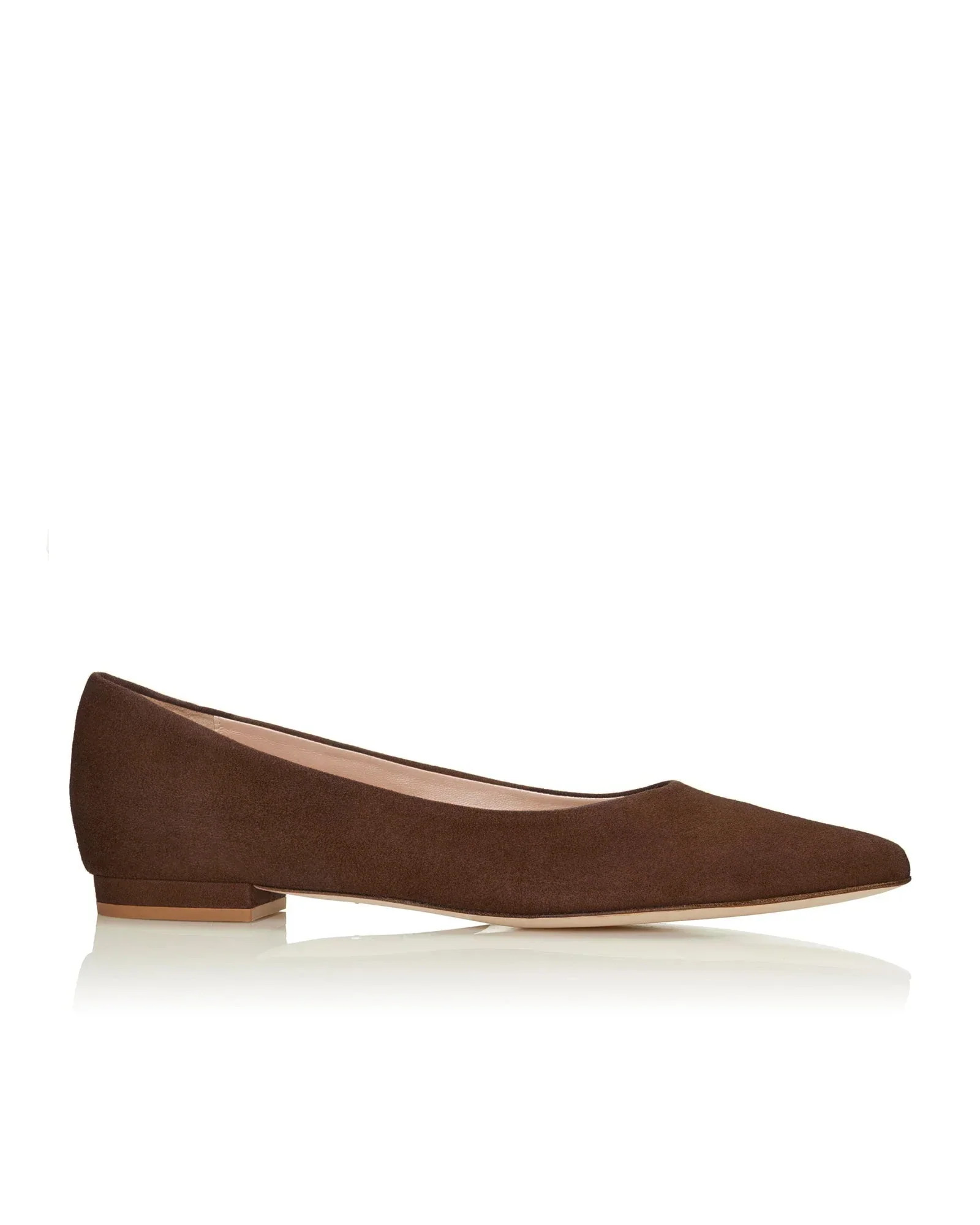 Lulu Chocolate Suede Flat | Emmy London | Emmy London