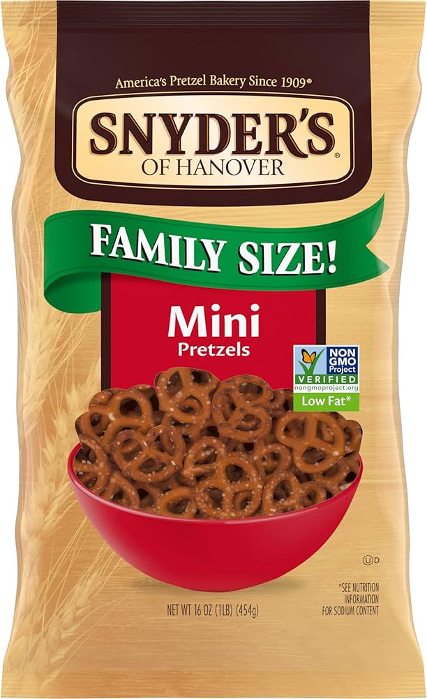 Snyder's of Hanover Pretzels, Mini Pretzels, Family Size 16 Oz | Amazon (US)
