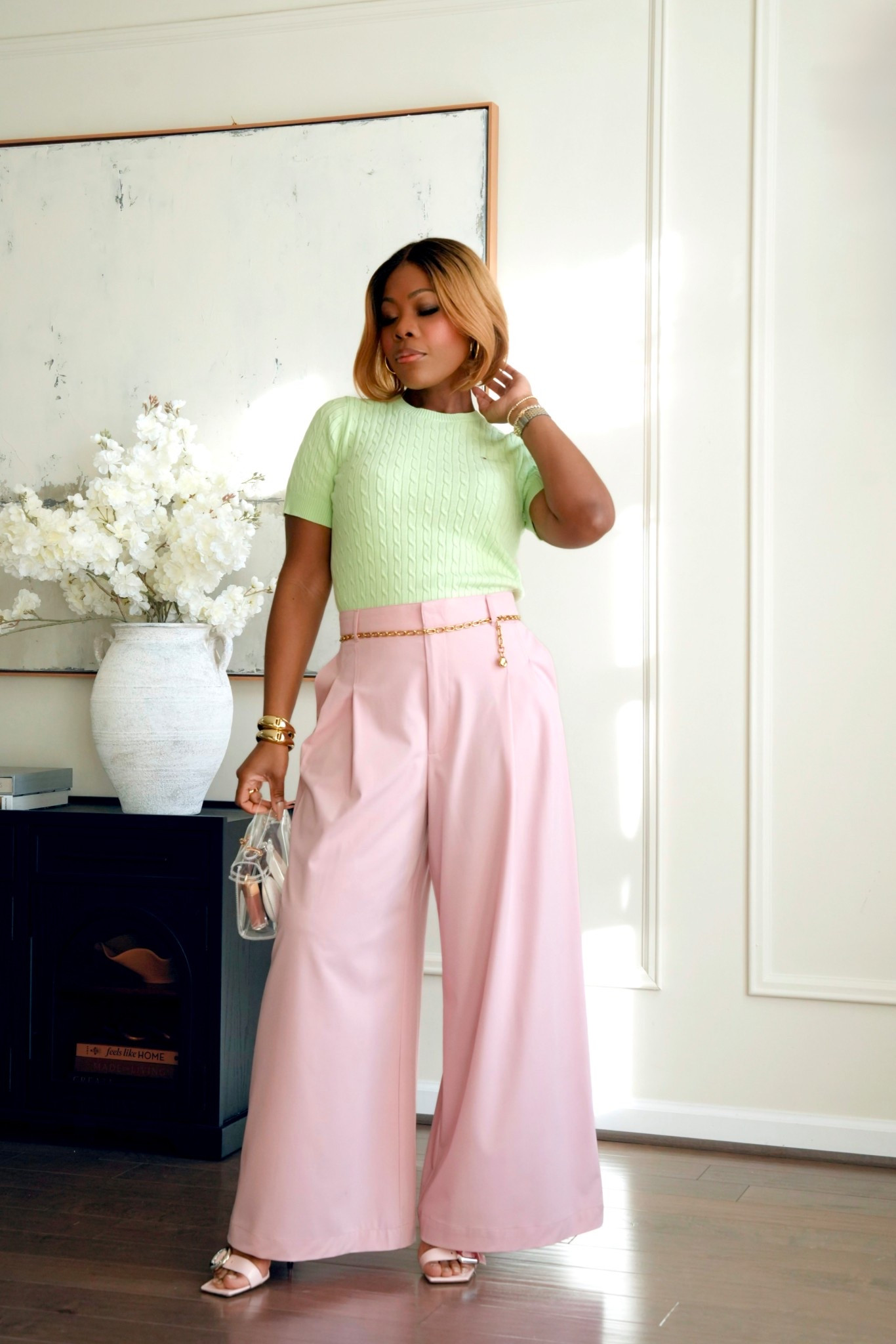 Styling one of my sweaters from @Tommy Hilfiger ! I’m obsessed with this pink and green combo . It screams spring and I’m loving it 🌷

#LTKMidsize #LTKSeasonal #LTKSpringSale