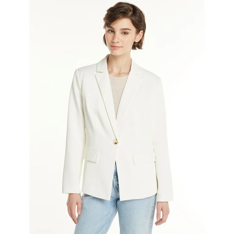 Label Rail x WhatSmitaFound Women's Single Button Blazer, Sizes 4-16 | Walmart (US)