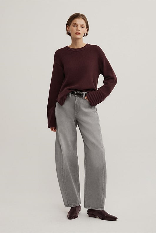 Longline Crew Neck Knit | Witchery (AU)