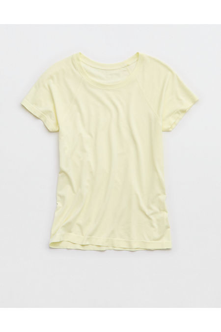 OFFLINE By Aerie Gotta Run Seamless Short Sleeve T-Shirt Women's Green Beam XXL | Aerie