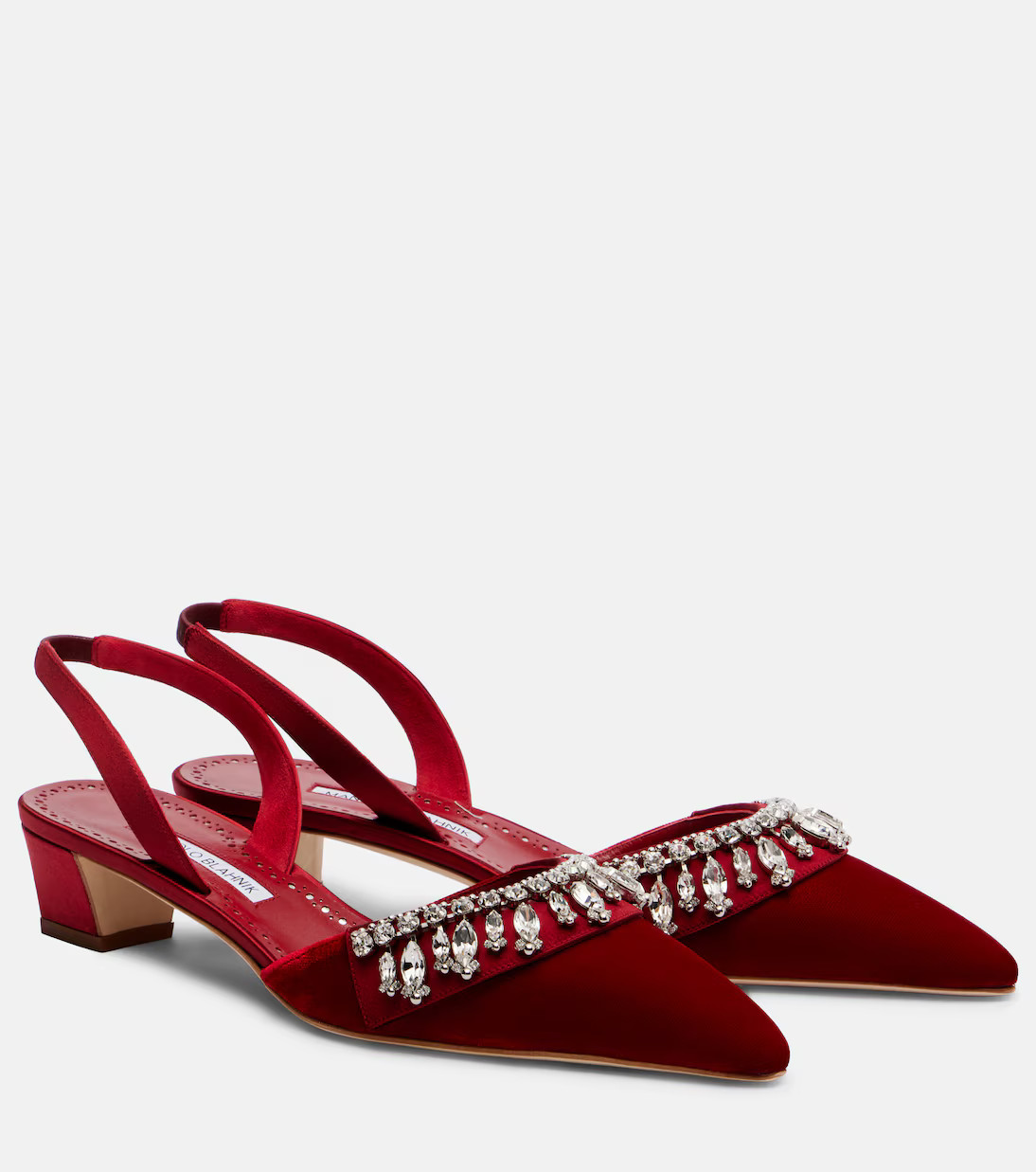 Bequila 30 embellished velvet slingback pumps | Mytheresa (US/CA)