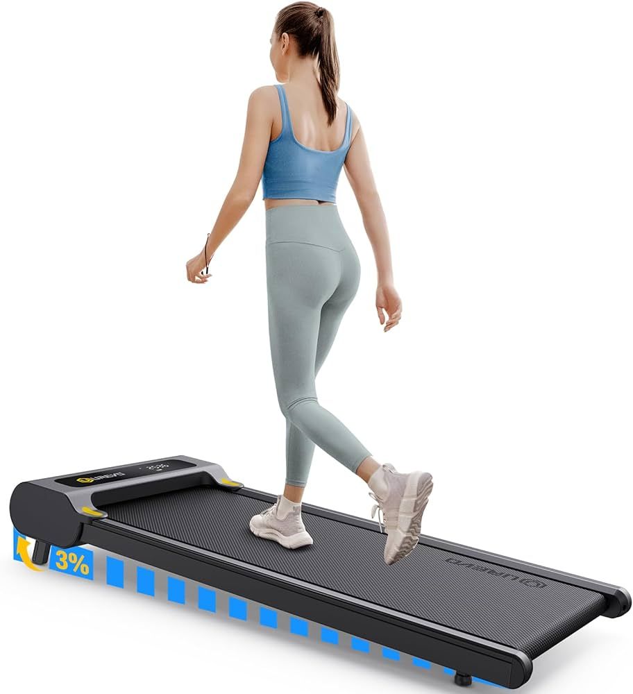 UREVO Walking Pad with Incline, Manual Incline Under Desk Treadmill for Home/Office, 2.25HP Incli... | Amazon (US)