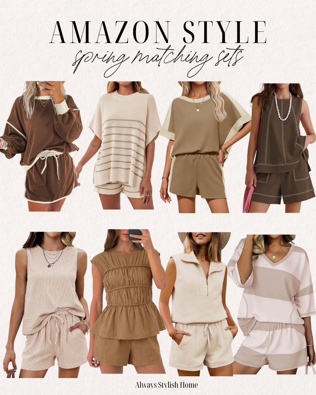 Sharing my favorite Amazon matching sets for spring that are comfortable, flattering, and easy to style. These affordable two-piece outfits are perfect for everyday wear, travel days, brunch, or casual spring outfits. From lightweight knit sets to comfy lounge sets, these Amazon fashion finds make getting dressed effortless while still looking put together.
#amazonfashionfinds #amazonmatchingsets #amazonspringfashion #springoutfitideas #amazonstylefinds #casualspringoutfits #amazonoutfits #twopieceoutfit #springfashionfinds #ltkfashion 

 #LTKgrwm #LTKootd #LTKSeasonal