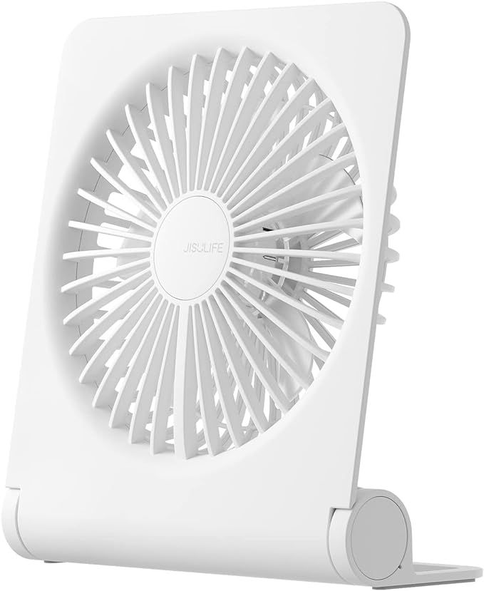 JISULIFE Small Desk Fan, Portable USB Rechargeable Fan, 160° Tilt Folding Personal Mini Fan with... | Amazon (US)