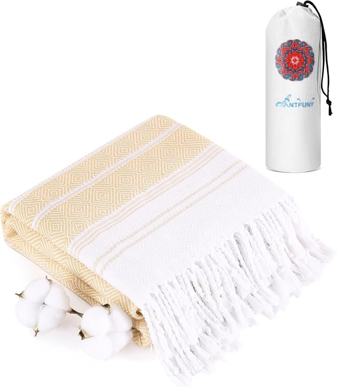 Antfuny Turkish Beach Towels Vacation Essentials Quick Dry Sand Free Oversized Bath Pool Swim Tow... | Amazon (US)
