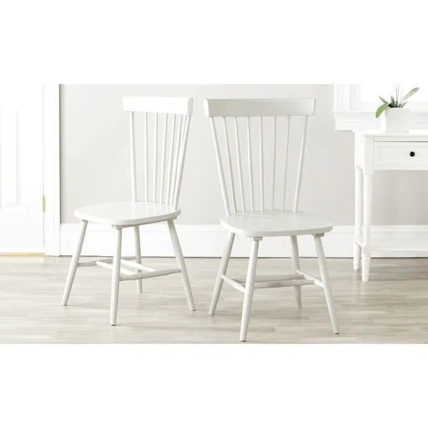 Safavieh Country Classic Dining Country Lifestyle Spindle Back Off White Dining Chairs (Set of 2) | Bed Bath & Beyond