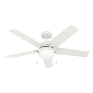 Hunter Bartlett 52 in. LED Indoor Fresh White Ceiling Fan with Light Kit-51335 - The Home Depot | The Home Depot