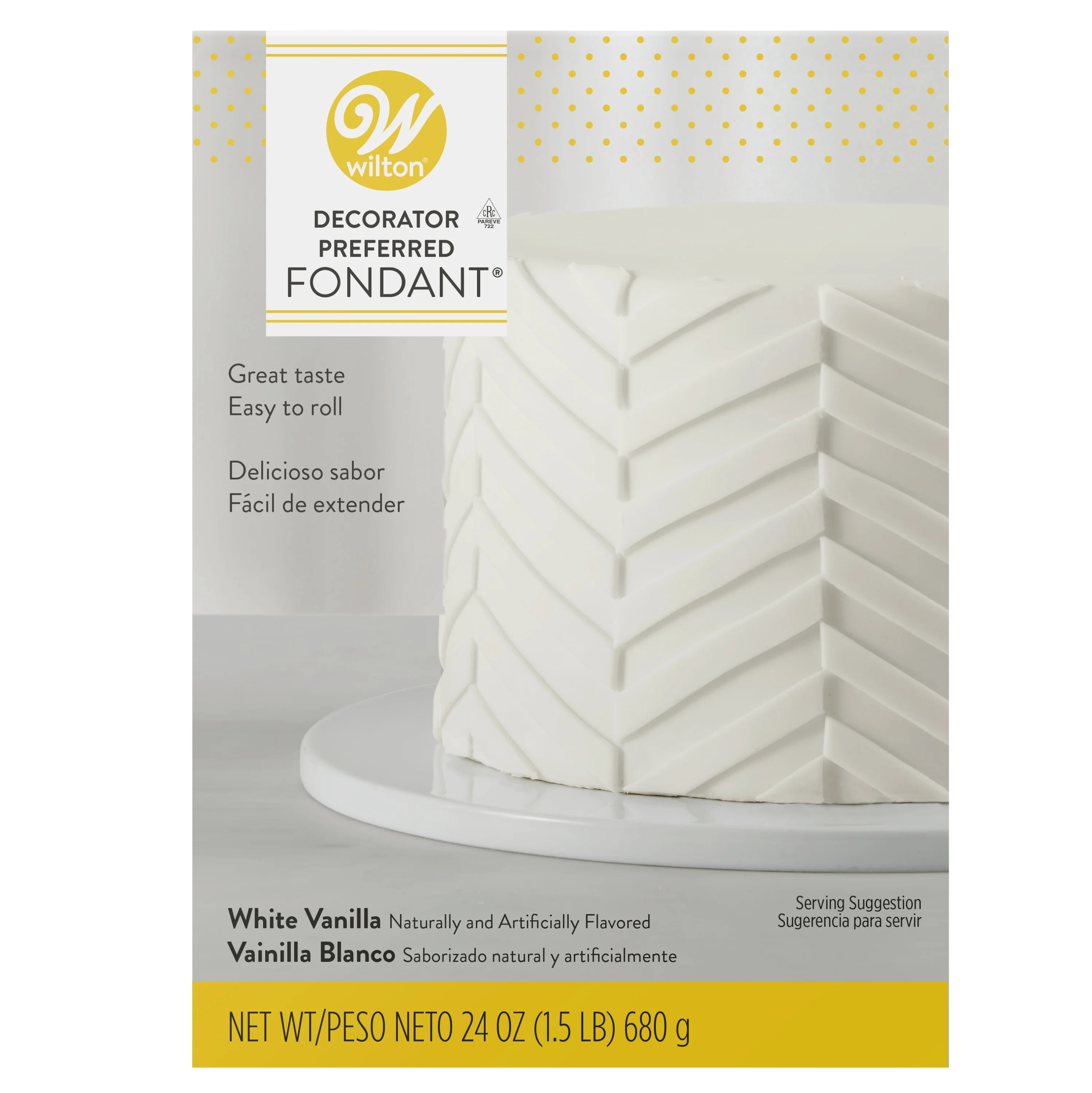 Wilton Decorator Preferred White Fondant, Vanilla Flavored Fondant Icing, 24 oz. - Walmart.com | Walmart (US)