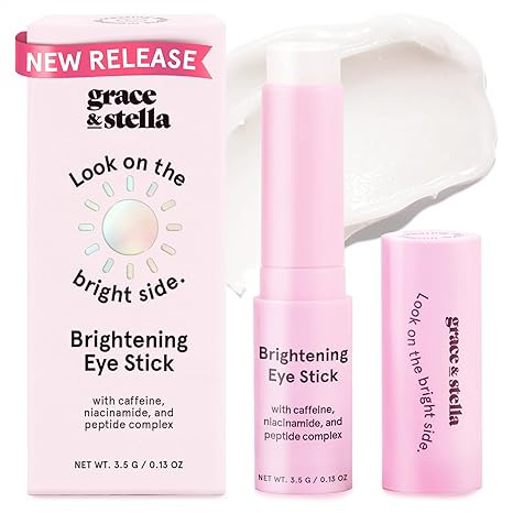 grace & stella Under Eye Brightener Balm Stick - Travel Essentials - Caffeine Eye Cream for Dark ... | Amazon (US)