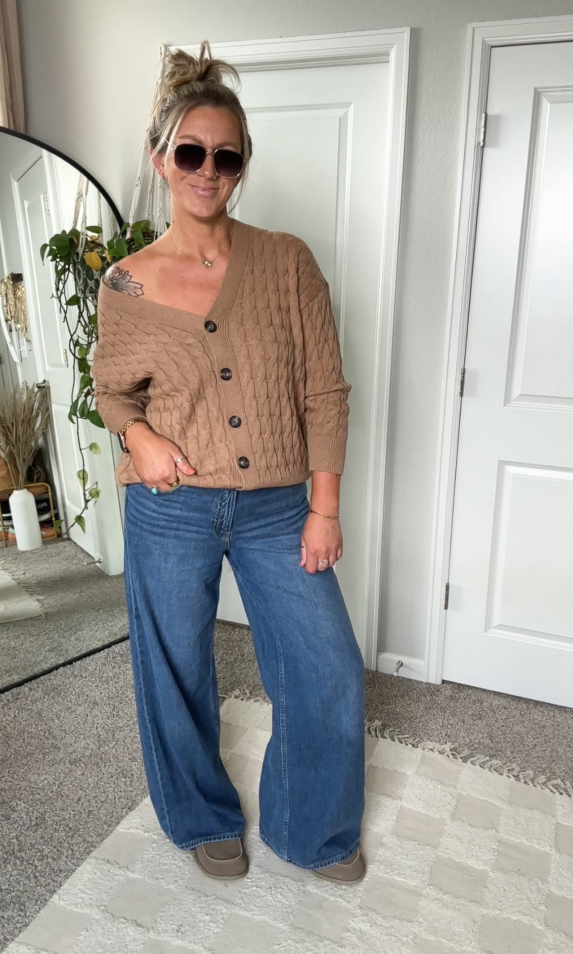 20% off cardigan (plus extra 20% off for cardmembers with code: PERK) 
✨large cardigan, 30 tall jeans (lots of colors!) 11 mules 

#LTKMidsize #LTKSaleAlert #LTKOver40