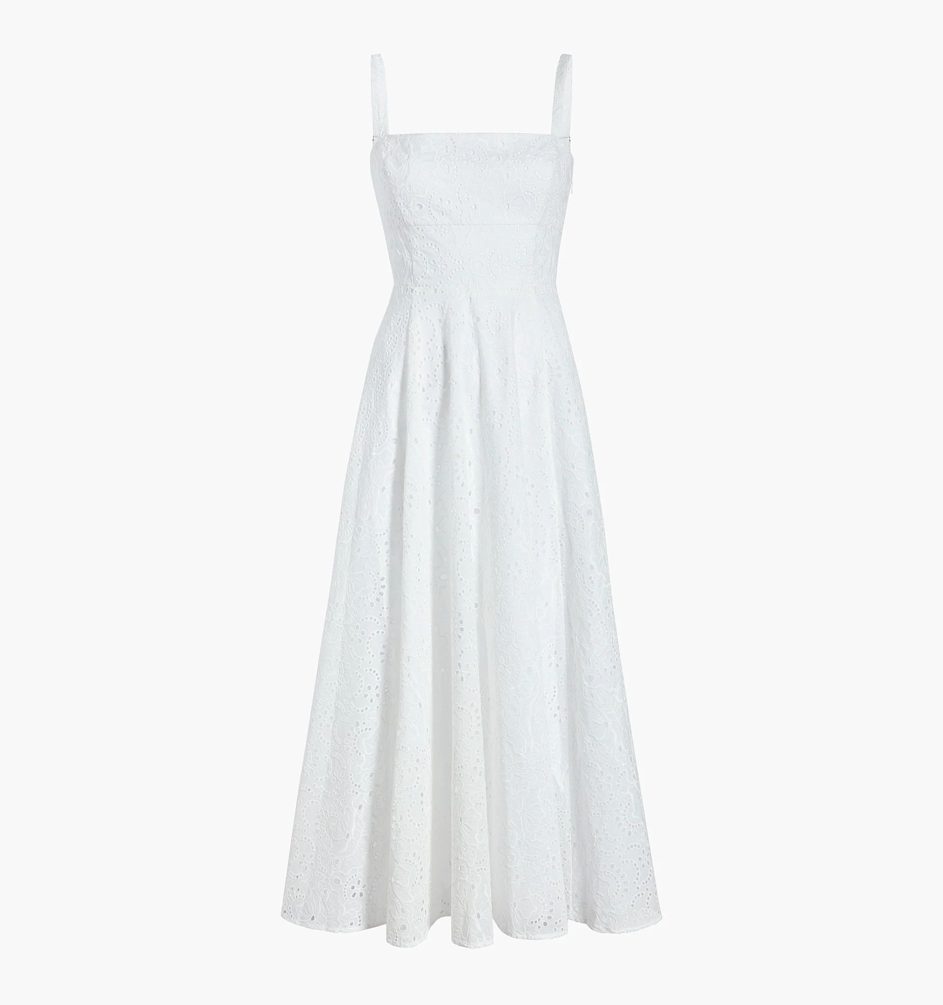 The Margot Dress - White Broderie Anglaise | Hill House Home