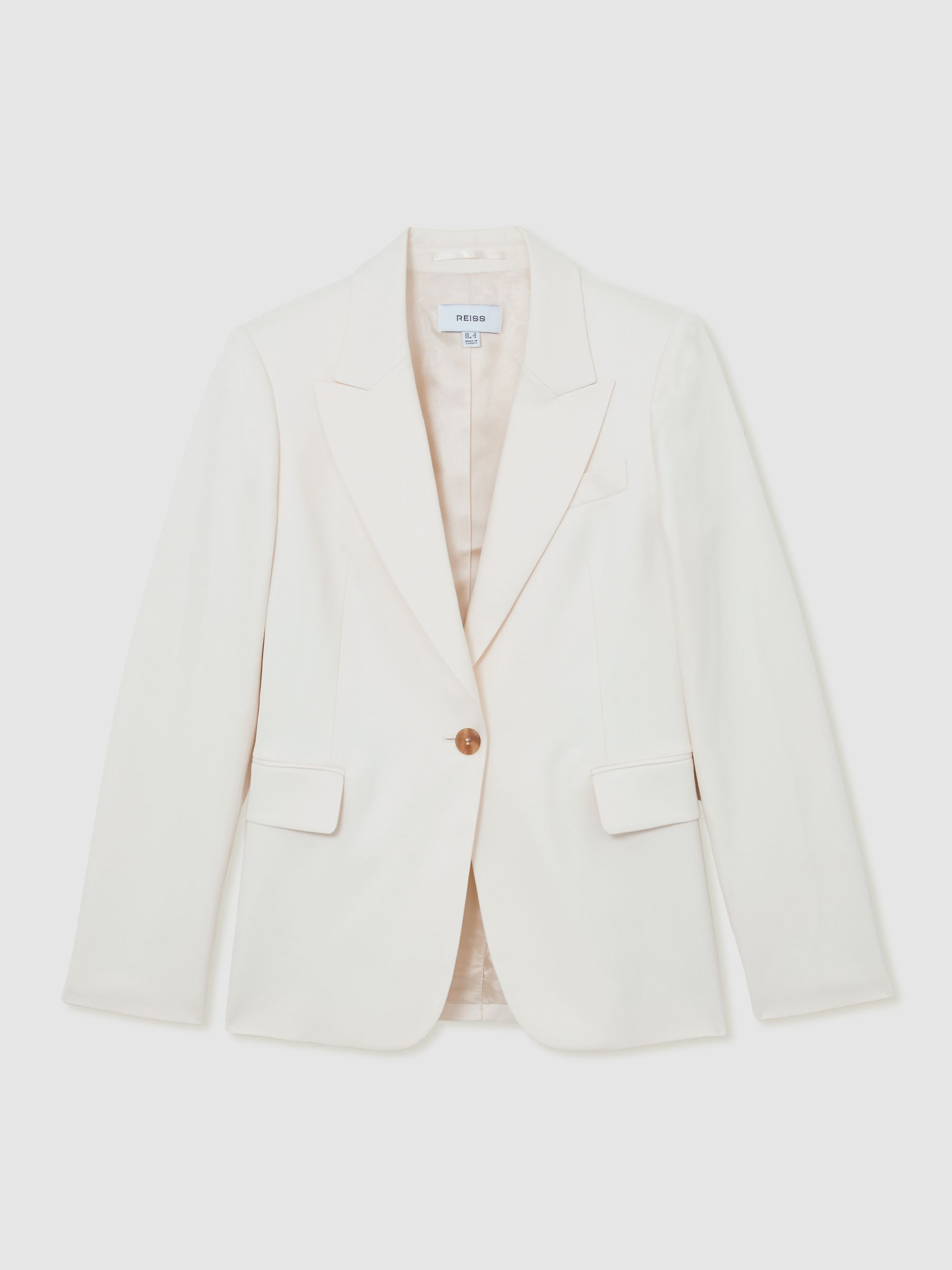 Reiss Single-Breasted Tailored Blazer in Cream | REISS | Reiss US