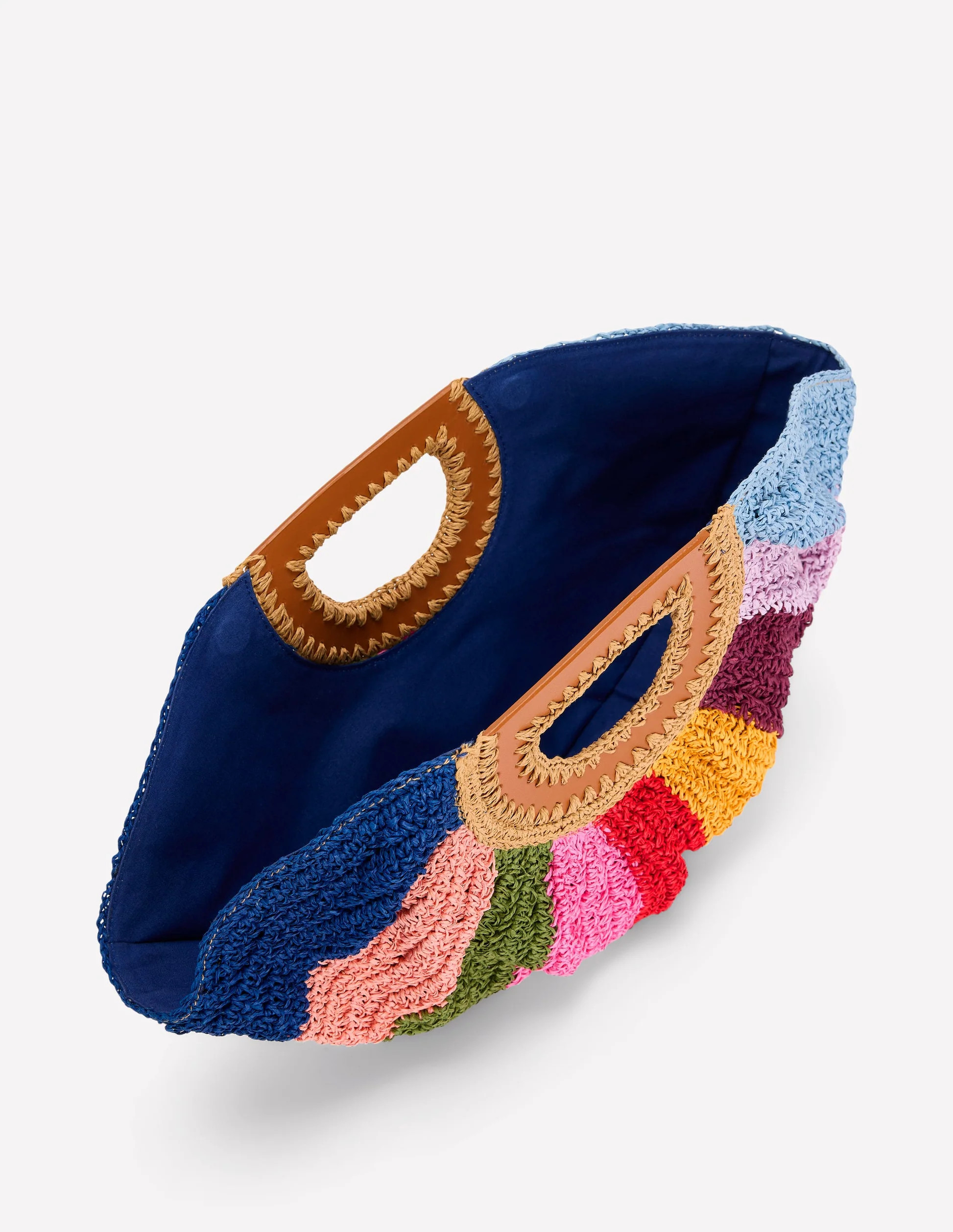 Raffia Moon Clutch-Multi Stripe | Boden (US)