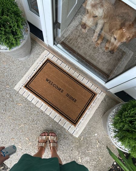 Our welcome mat + scatter rug 🥰 super simple but love it!! Feels so put together. Also linking our two potters!

Home decor, porch, welcome mat, welcome rug, faux concrete potters, planters, Walmart find, Target home, Target decor 

#LTKSeasonal #LTKFind #LTKhome