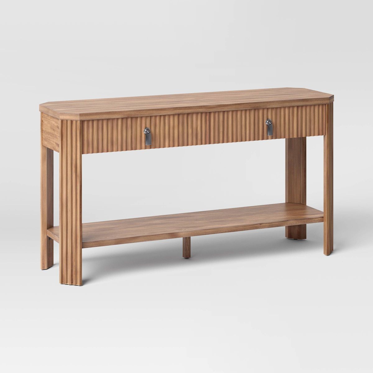 Laguna Nigel Fluted Wooden Console Table Brown - Threshold™ designed with Studio McGee | Target