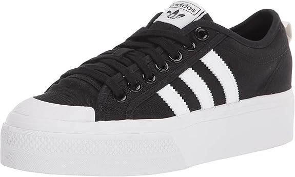 adidas Originals Women's Nizza Platform, Black/White/White, 8.5 | Amazon (US)
