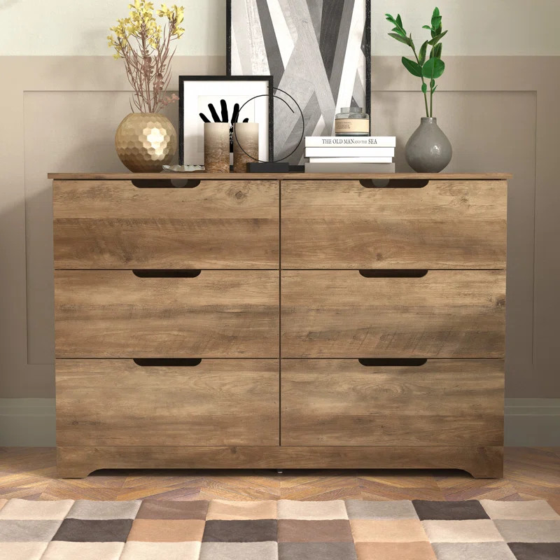 Aroob 6 Drawer Dresser 47.24'' W | Wayfair North America