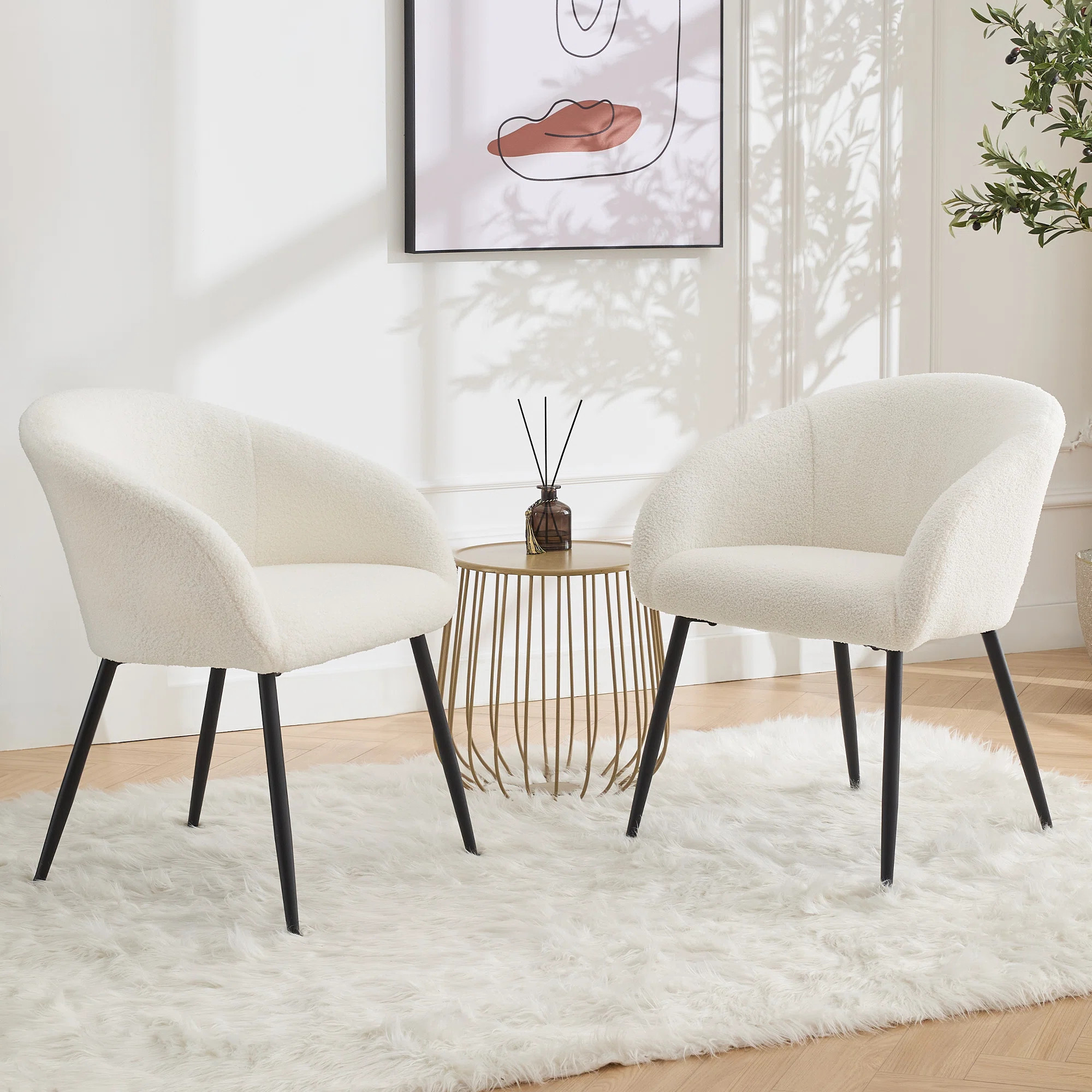 Joshpal Upholstered Accent Chair (Set of 2) | Wayfair North America