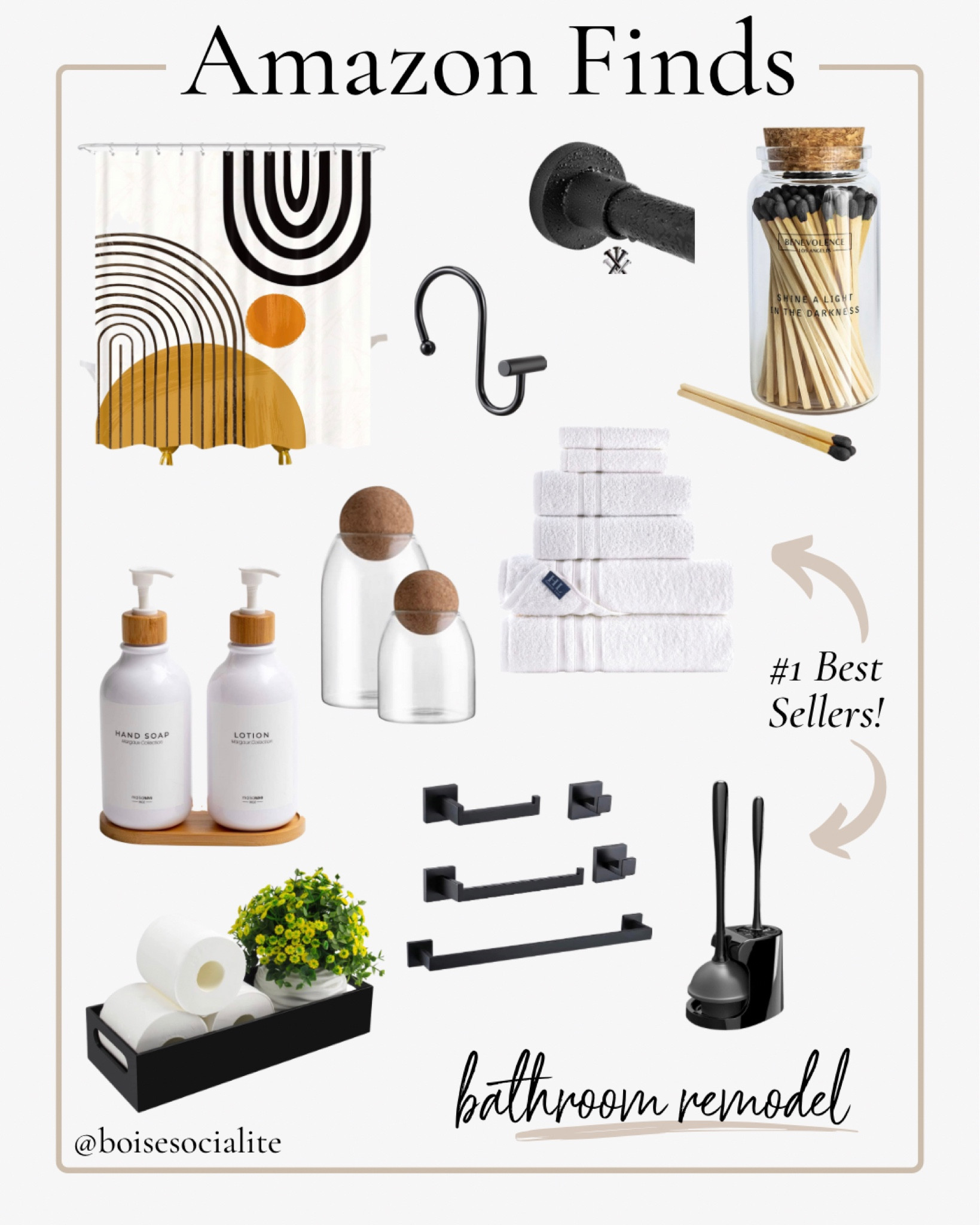 Modern decor for chic bathroom from Amazon! 

#LTKsalealert #LTKFind #LTKhome