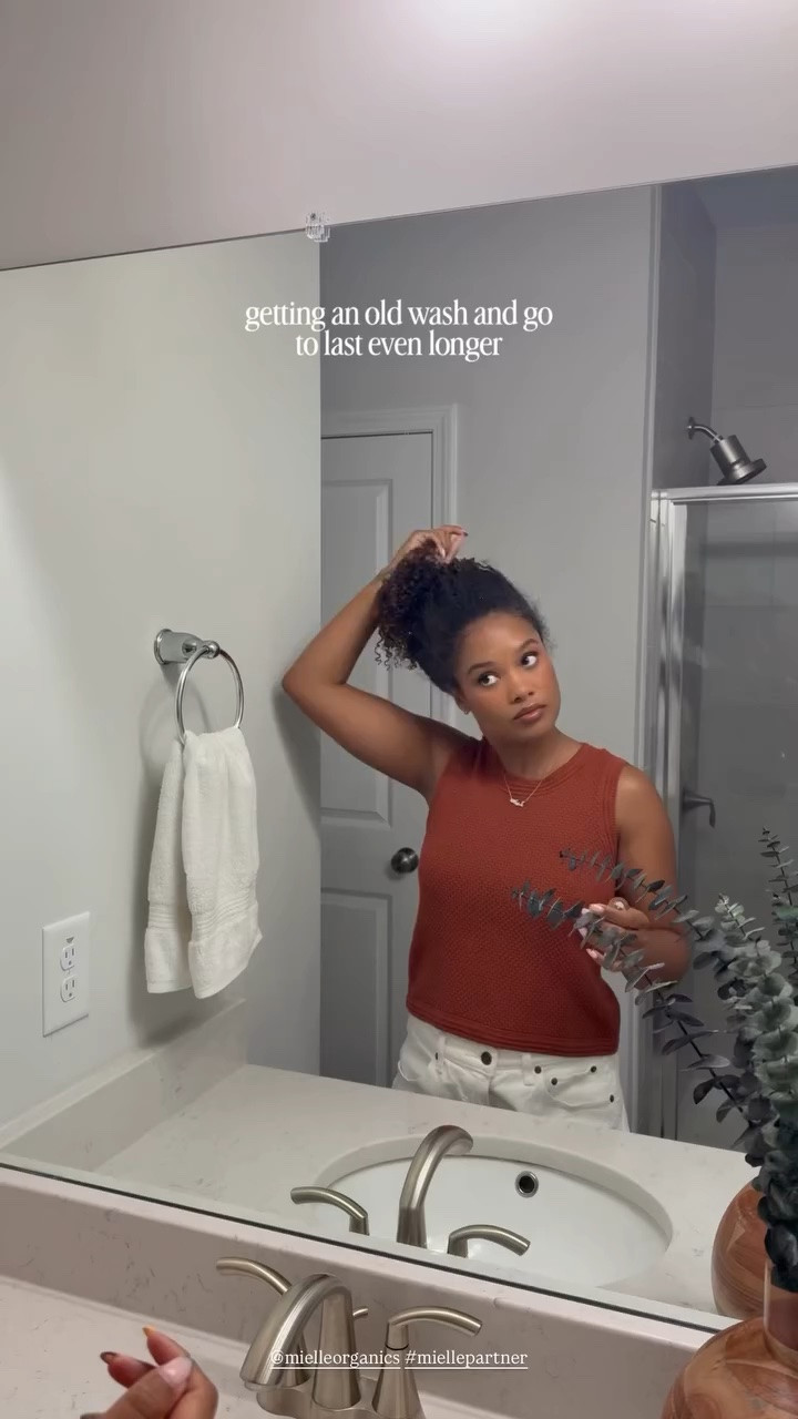 @mielleorganics #miellepartner getting an old wash and go to last even longer ✨