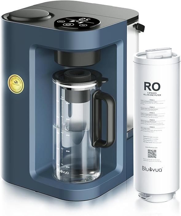 Bluevua RO100ROPOT-Lite(UV) Countertop Reverse Osmosis Water Filter System, 7-Stage Purification ... | Amazon (US)